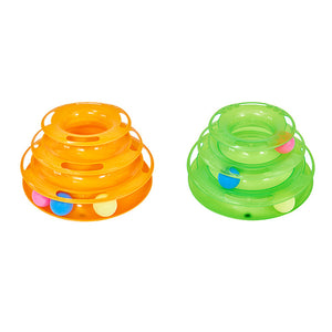 Three Levels Cat Toy Tower Tracks Disc