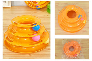 Three Levels Cat Toy Tower Tracks Disc