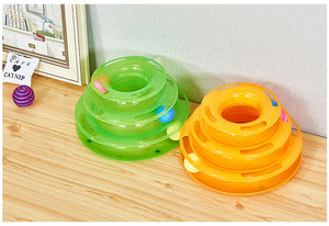 Three Levels Cat Toy Tower Tracks Disc