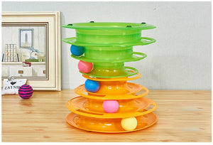 Three Levels Cat Toy Tower Tracks Disc