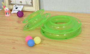 Three Levels Cat Toy Tower Tracks Disc