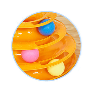 Three Levels Cat Toy Tower Tracks Disc