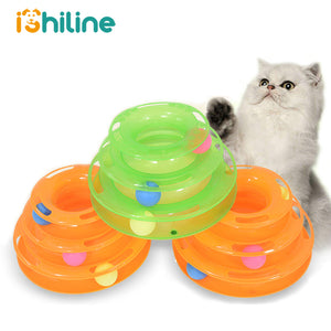 Three Levels Cat Toy Tower Tracks Disc